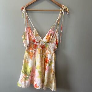 NWT Forever 21 Women’s Floral Dress with adjustable straps - size L